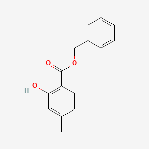 molecular formula C15H14O3 B12559148 Benzoic acid, 2-hydroxy-4-methyl-, phenylmethyl ester CAS No. 190188-27-3