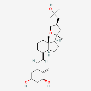 molecular formula C28H44O4 B1255915 (1S,3R,5Z,7E,14beta,17alpha)-17-[(2S,4S)-4-(2-hydroxy-2-methylpropyl)-2-methyltetrahydrofuran-2-yl]-9,10-secoandrosta-5,7,10-triene-1,3-diol 