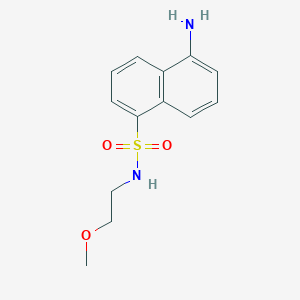 molecular formula C13H16N2O3S B12559153 5-Amino-N-(2-methoxyethyl)naphthalene-1-sulfonamide CAS No. 145061-43-4