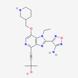 4-[2-(4-Amino-1,2,5-oxadiazol-3-yl)-1-ethyl-7-(3-piperidinylmethoxy)-4-imidazo[4,5-c]pyridinyl]-2-methyl-3-butyn-2-ol