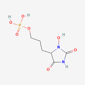 2,4-Imidazolidinedione, 1-hydroxy-5-[3-(phosphonooxy)propyl]-