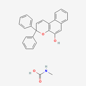 3,3-Diphenylbenzo[f]chromen-5-ol;methylcarbamic acid