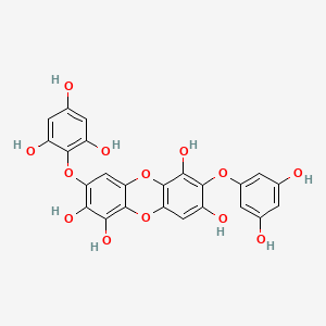 3-(2,4,6-Trihydroxyphenoxy)-7-(3,5-dihydroxyphenoxy)dibenzo-p-dioxin-1,2,6,8-tetraol