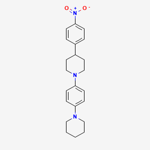 4-(4-Nitrophenyl)-1-[4-(piperidin-1-yl)phenyl]piperidine