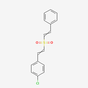 molecular formula C16H13ClO2S B12559232 1-Chloro-4-[2-(2-phenylethenesulfonyl)ethenyl]benzene CAS No. 143809-30-7