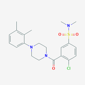 4-chloro-3-[[4-(2,3-dimethylphenyl)-1-piperazinyl]-oxomethyl]-N,N-dimethylbenzenesulfonamide