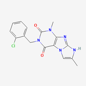 molecular formula C16H14ClN5O2 B1255930 3-(2-chlorobenzyl)-1,7-dimethyl-1H-imidazo[2,1-f]purine-2,4(3H,8H)-dione 