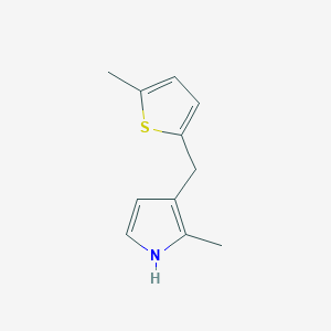 molecular formula C11H13NS B12559341 2-Methyl-3-[(5-methylthiophen-2-yl)methyl]-1H-pyrrole CAS No. 162892-35-5