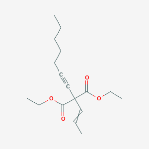 molecular formula C17H26O4 B12559352 Diethyl (hept-1-yn-1-yl)(prop-1-en-1-yl)propanedioate CAS No. 191801-57-7