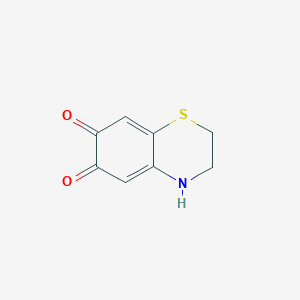 molecular formula C8H7NO2S B12559357 2H-1,4-Benzothiazine-6,7-dione, 3,4-dihydro- CAS No. 157950-94-2