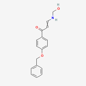 molecular formula C17H17NO3 B12559361 1-[4-(Benzyloxy)phenyl]-3-[(hydroxymethyl)amino]prop-2-en-1-one CAS No. 142556-94-3