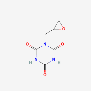 molecular formula C6H7N3O4 B12559373 1-[(Oxiran-2-yl)methyl]-1,3,5-triazinane-2,4,6-trione CAS No. 146692-58-2