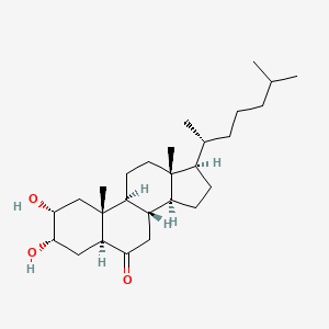 molecular formula C27H46O3 B1255941 2alpha,3alpha-Dihydroxy-5alpha-cholestan-6-one 