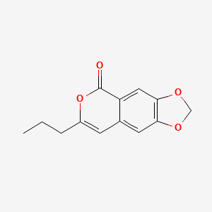 molecular formula C13H12O4 B12559420 5H-1,3-Dioxolo[4,5-g][2]benzopyran-5-one, 7-propyl- CAS No. 163597-63-5