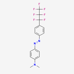 molecular formula C17H14F7N3 B12559427 4-{(E)-[4-(Heptafluoropropyl)phenyl]diazenyl}-N,N-dimethylaniline CAS No. 144499-72-9