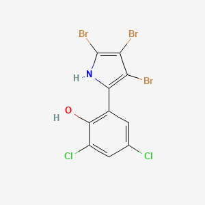 molecular formula C10H4Br3Cl2NO B1255943 2,4-Dichloro-6-(3,4,5-Tribromo-1h-Pyrrol-2-Yl)phenol 