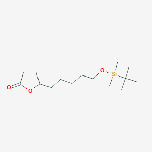 molecular formula C15H28O3Si B12559435 5-(5-{[tert-Butyl(dimethyl)silyl]oxy}pentyl)furan-2(5H)-one CAS No. 146174-63-2