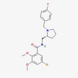 molecular formula C21H24BrFN2O3 B1255947 (R) 5-Bromo-N-[1-(4-fluoro-benzyl)-pyrrolidin-2-ylmethyl]-2,3-dimethoxy-benzamide 