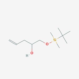 molecular formula C11H24O2Si B12559507 1-{[tert-Butyl(dimethyl)silyl]oxy}pent-4-en-2-ol CAS No. 145104-12-7