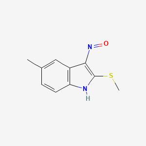 5-Methyl-2-(methylsulfanyl)-3-nitroso-1H-indole