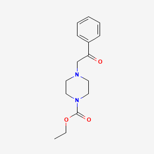 molecular formula C15H20N2O3 B12559593 1-Piperazinecarboxylic acid, 4-(2-oxo-2-phenylethyl)-, ethyl ester CAS No. 189251-55-6