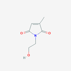 molecular formula C7H9NO3 B12559602 1-(2-Hydroxyethyl)-3-methyl-1H-pyrrole-2,5-dione CAS No. 143659-02-3