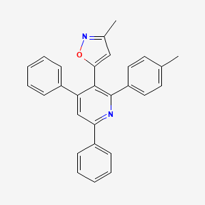 molecular formula C28H22N2O B12559648 3-(3-Methyl-1,2-oxazol-5-yl)-2-(4-methylphenyl)-4,6-diphenylpyridine CAS No. 188945-14-4