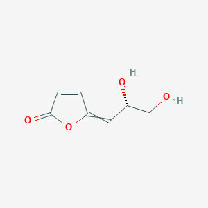 molecular formula C7H8O4 B12559681 5-[(2S)-2,3-Dihydroxypropylidene]furan-2(5H)-one CAS No. 185546-38-7