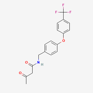 3-Oxo-N-({4-[4-(trifluoromethyl)phenoxy]phenyl}methyl)butanamide