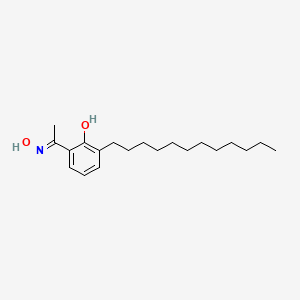 molecular formula C20H33NO2 B12559732 2-dodecyl-6-[(E)-N-hydroxy-C-methylcarbonimidoyl]phenol 