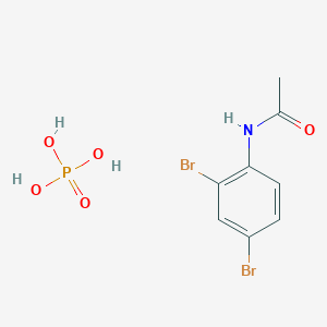 N-(2,4-dibromophenyl)acetamide;phosphoric acid