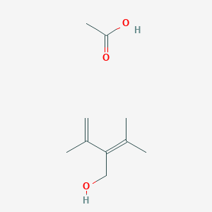 molecular formula C10H18O3 B12559756 Acetic acid;3-methyl-2-prop-1-en-2-ylbut-2-en-1-ol CAS No. 144066-82-0