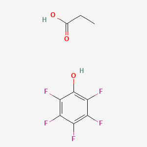 2,3,4,5,6-Pentafluorophenol;propanoic acid