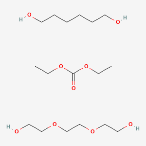 molecular formula C17H38O9 B12559790 Diethyl carbonate;hexane-1,6-diol;2-[2-(2-hydroxyethoxy)ethoxy]ethanol CAS No. 198423-75-5