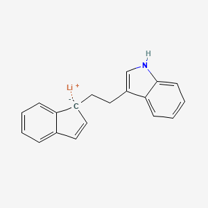 molecular formula C19H16LiN B12559833 lithium;3-(2-inden-1-id-1-ylethyl)-1H-indole CAS No. 184016-91-9