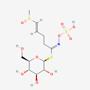 molecular formula C12H21NO10S3 B1255984 4-甲基亚磺酰基-3-丁烯基硫代葡萄糖苷 CAS No. 28463-24-3