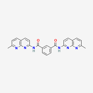 N~1~,N~3~-Bis(7-methyl-1,8-naphthyridin-2-yl)benzene-1,3-dicarboxamide