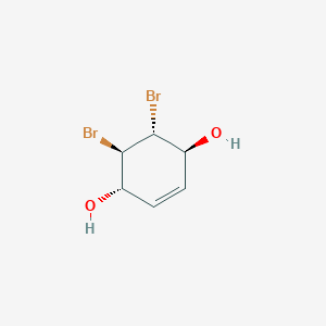 molecular formula C6H8Br2O2 B12559850 5beta,6alpha-Dibromo-2-cyclohexene-1beta,4alpha-diol CAS No. 169529-93-5