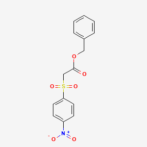 Acetic acid, [(4-nitrophenyl)sulfonyl]-, phenylmethyl ester