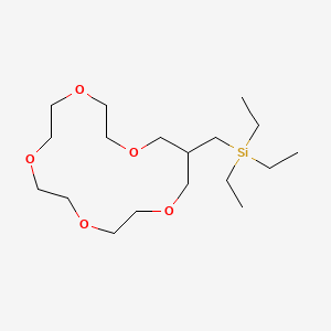 molecular formula C18H38O5Si B12559987 Triethyl[(1,4,7,10,13-pentaoxacyclohexadecan-15-yl)methyl]silane CAS No. 185608-71-3