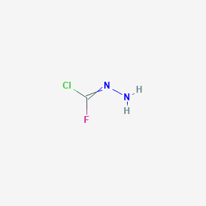 molecular formula CH2ClFN2 B12559994 Carbonohydrazonic chloride fluoride CAS No. 156065-07-5