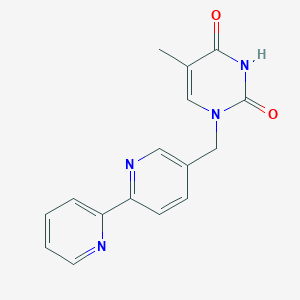 molecular formula C16H14N4O2 B12560009 1-[([2,2'-Bipyridin]-5-yl)methyl]-5-methylpyrimidine-2,4(1H,3H)-dione CAS No. 175885-51-5