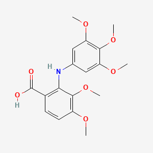 molecular formula C18H21NO7 B12560042 3,4-Dimethoxy-2-(3,4,5-trimethoxyanilino)benzoic acid CAS No. 143264-94-2