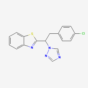 2-[2-(4-Chlorophenyl)-1-(1H-1,2,4-triazol-1-yl)ethyl]-1,3-benzothiazole