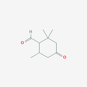 molecular formula C10H16O2 B12560063 2,2,6-Trimethyl-4-oxocyclohexane-1-carbaldehyde CAS No. 195147-70-7