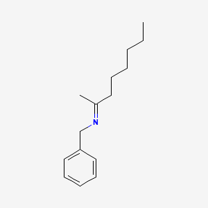 Benzenemethanamine, N-(1-methylheptylidene)-