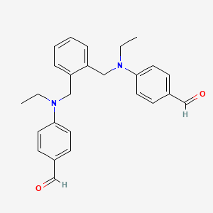 molecular formula C26H28N2O2 B12560123 4,4'-{1,2-Phenylenebis[methylene(ethylazanediyl)]}dibenzaldehyde CAS No. 143841-70-7