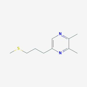 molecular formula C10H16N2S B12560130 2,3-Dimethyl-5-[(methylthio)propyl]pyrazine CAS No. 143504-08-9