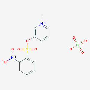 1-Methyl-3-[(2-nitrobenzene-1-sulfonyl)oxy]pyridin-1-ium perchlorate