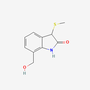 7-(Hydroxymethyl)-3-(methylsulfanyl)-1,3-dihydro-2H-indol-2-one